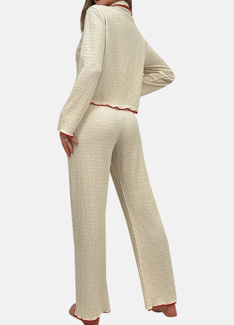 YUNIQEE Cream Solid Pyjamas & Shirt