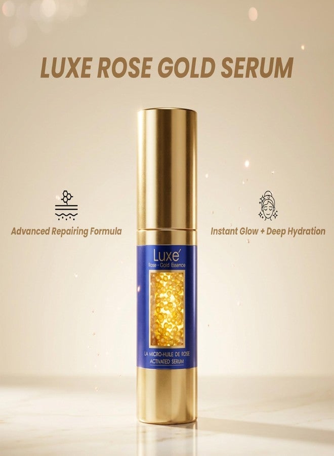 CVB C290 Luxe Rose Gold Activated Face Serum - Advanced Repairing Formula with Micro-Huile De Rose for Radiant Skin, 30ml - Image 2