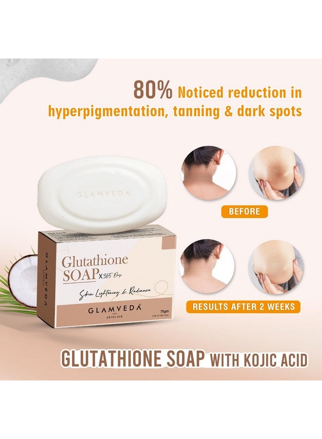 Glamveda Glamveda Glutathione Skin Lightening & Whitening Soap with Kojic Acid | Works for Dark spots, Acne scars & Hyperpigmentation