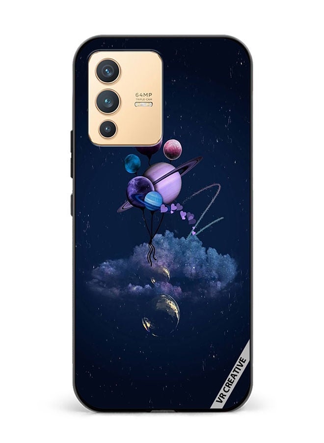 VR CREATIVE Protective Case Cover For Vivo V23 5G Galaxy Design Multicolour - Image 1