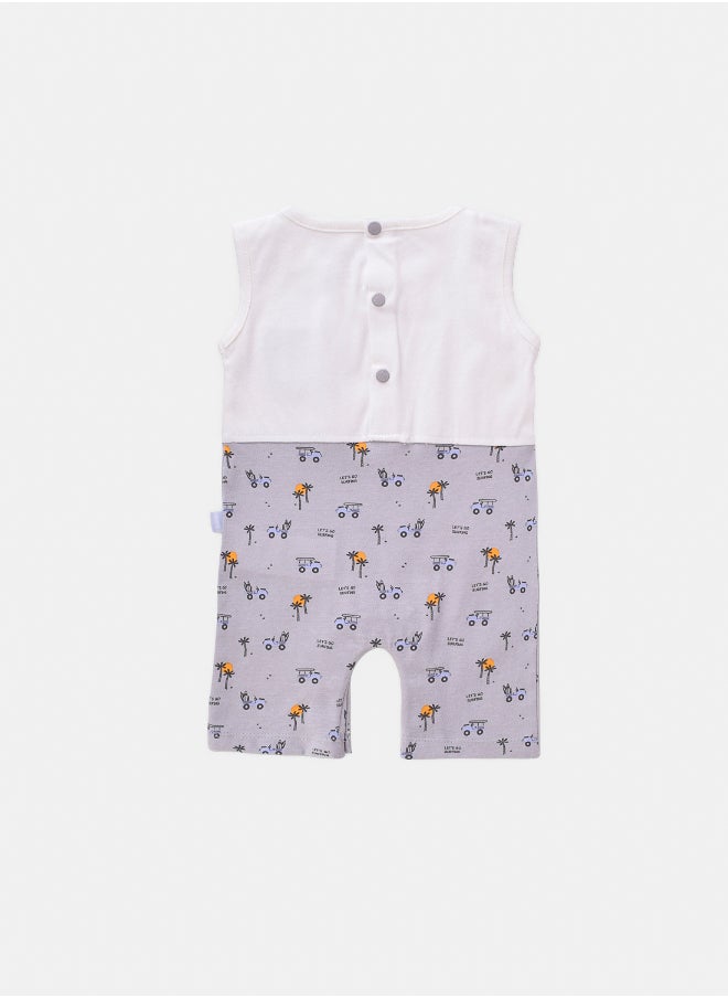 Junior - Baby Boys Printed Romper - Image 1