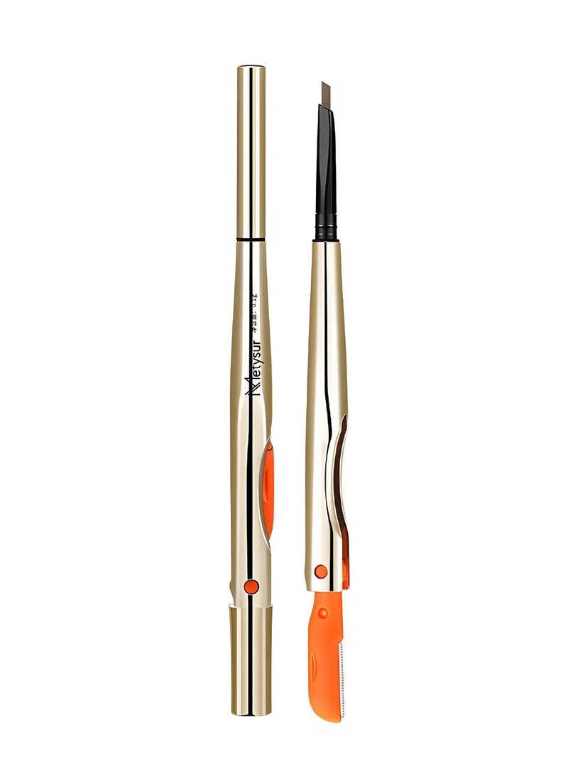 3-in-1 Brow Perfector Kit - Eye Brow Brush, Pencil, and Razor/Trimmer for Flawless Brows