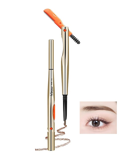 3-in-1 Brow Perfector Kit - Eye Brow Brush, Pencil, and Razor/Trimmer for Flawless Brows
