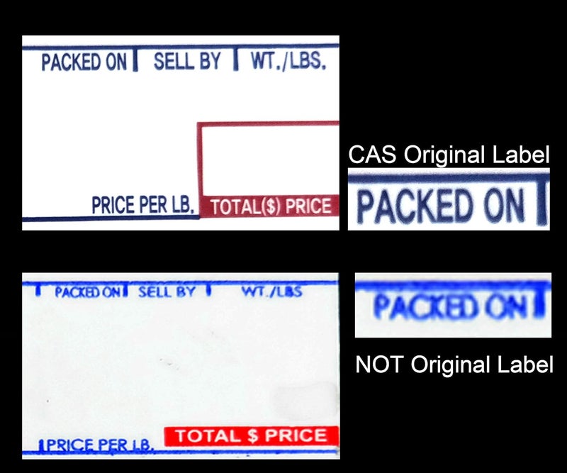 CAS LST-8030 Printing Scale Label, 58 x 50 mm, Non-UPC/Safe Handling, 12 Rolls Per Case - Image 2