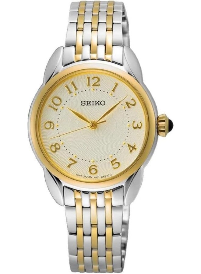 Seiko سايكو SUR562P1 ساعة نسائية تناظرية كوارتز بحزام من الفولاذ المقاوم للصدأ - Image 1