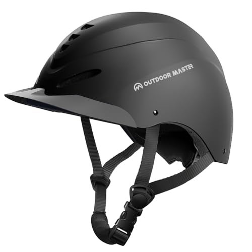 OutdoorMaster Equestrian Helmet, Horse Riding Helmet with Sun Visor and Excellent Ventilation, Adjustable Safe Helmet for Men, Women & Youth - Image 1