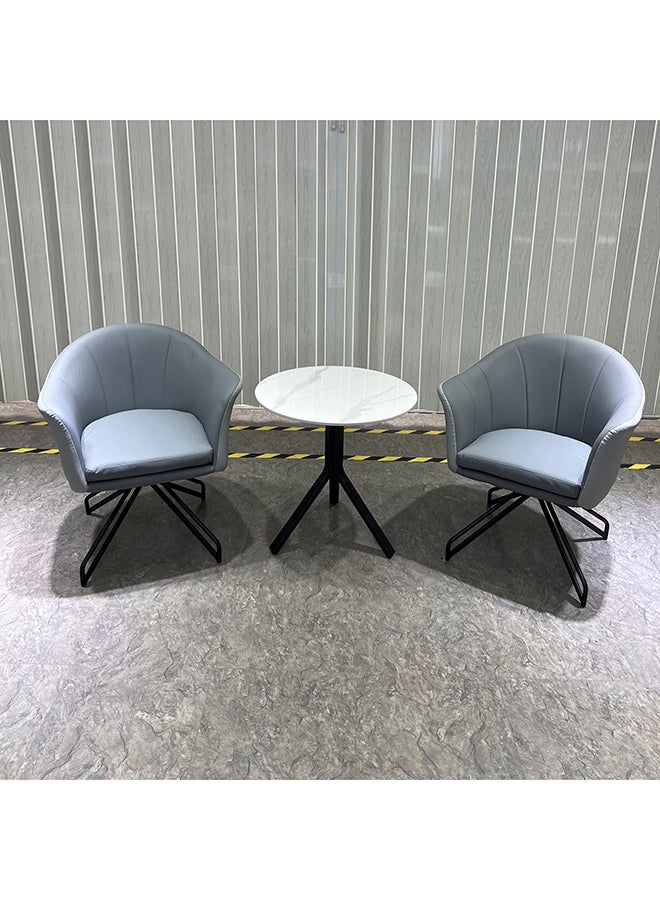 Home Box Barcelona 3-Piece Tea Table and Swivel Chair Set 49.5 x 78 x 66 cm  - Image 1