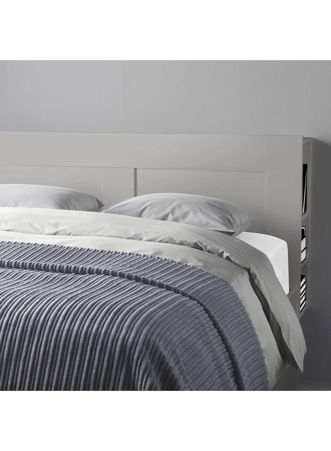 erorex Headboard With Storage Compartment, Grey, 140 Cm - Image 2