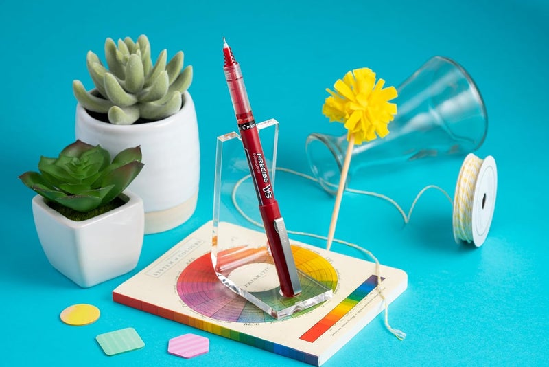 PILOT Precise V5 Rollerball Pens, Extra Fine Point 0.5 mm Red Pens, Pack of 5 - Ideal for School, Journaling & Office Writing - Image 3