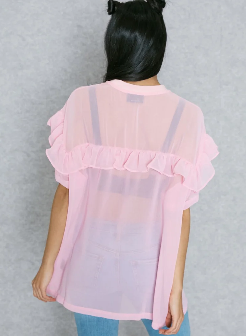 Lazy Oaf Ruffled Detail Top