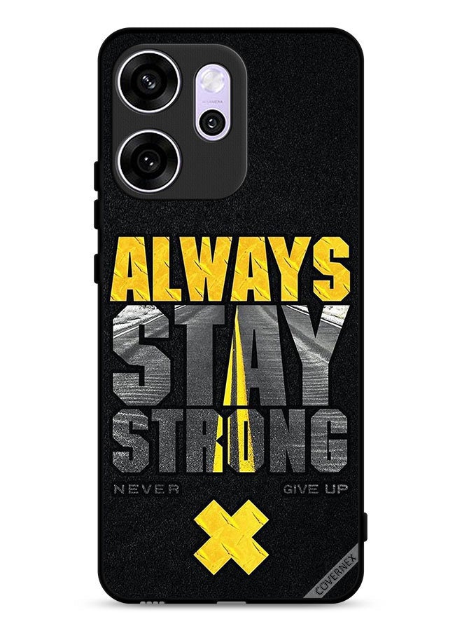 Covernex Oppo Reno14 F Protective Case Cover Always Stay Strong Never Give Up - Image 1