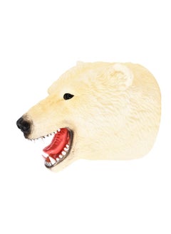 Generic Creative Children's Science Education Toy Dinosaur Hand Puppet Soft Silicone Animal Gloves Triangle Dragon Head Dog Toys-Color:Polar Bear Head Hand Puppet  - Image 1