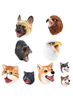 Generic Creative Children's Science Education Toy Dinosaur Hand Puppet Soft Silicone Animal Gloves Triangle Dragon Head Dog Toys-Color:Polar Bear Head Hand Puppet  - Image 5