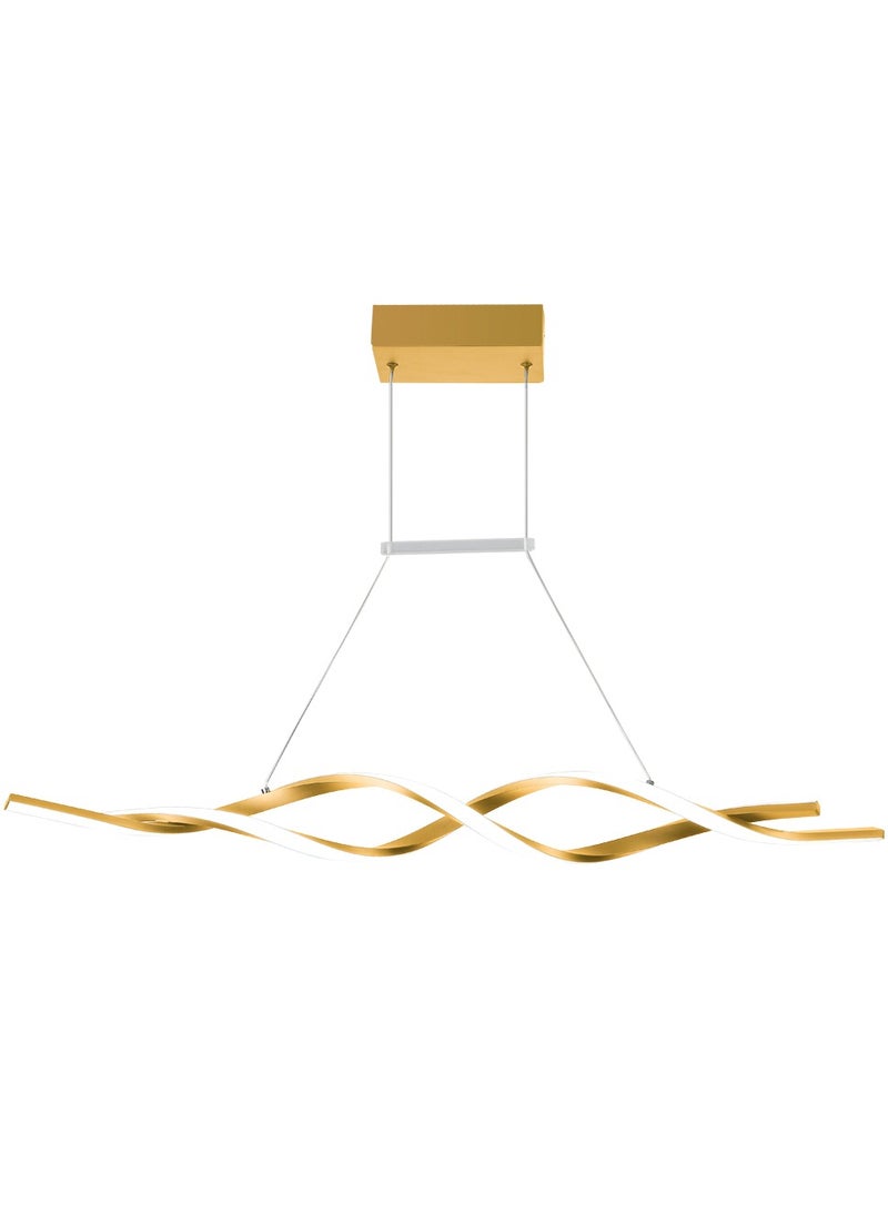ERENYEA - Dimmable LED Chandelier Gold Luminaires Wave Chandelier For Dining Kitchen Lsland Dining Room - Image 1