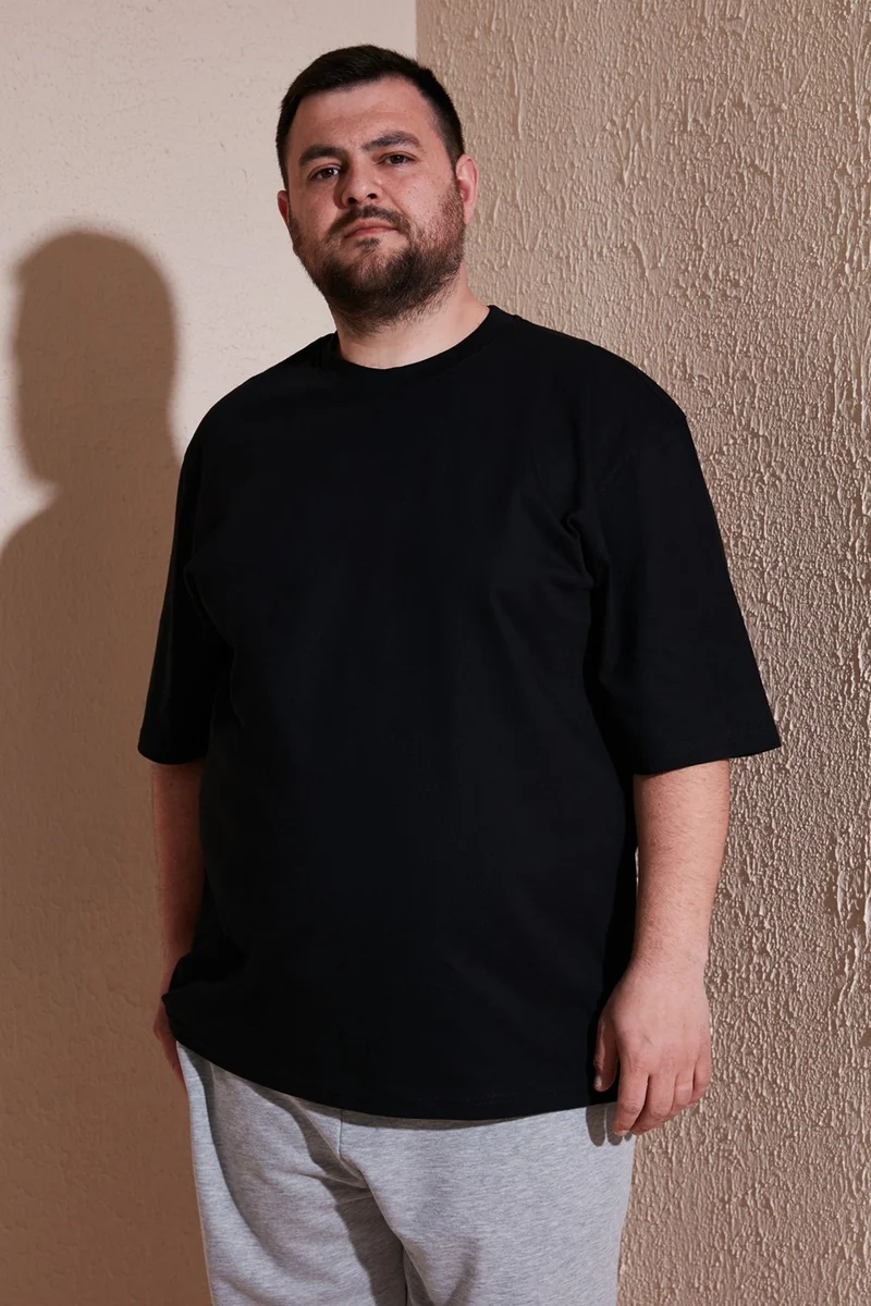 Buratti Cotton Regular Fit Large Size T Shirt Men's T Shirt 5902365B