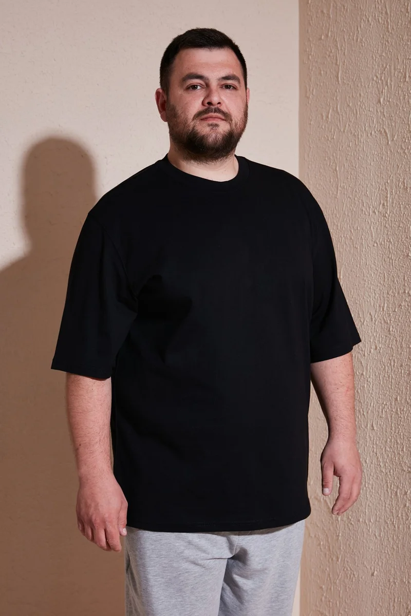 Buratti Cotton Regular Fit Large Size T Shirt Men's T Shirt 5902365B