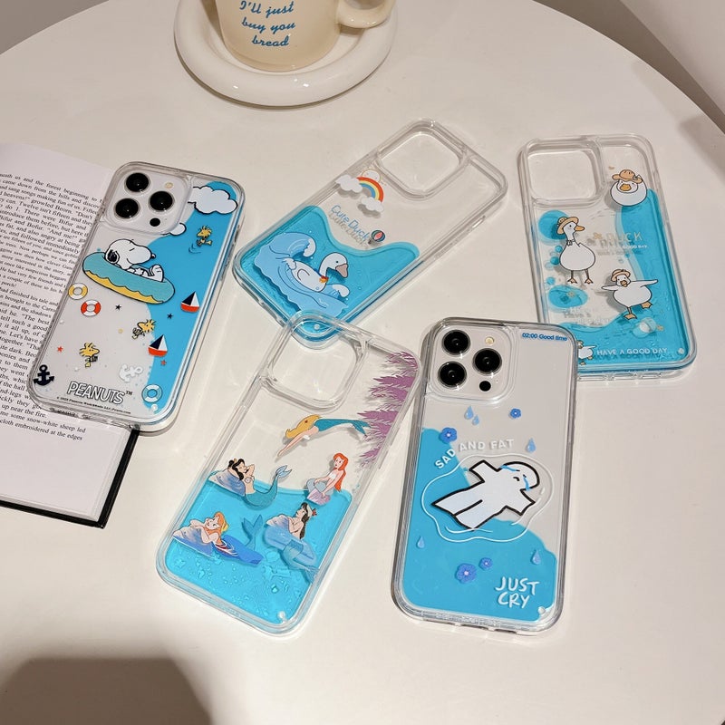 For iPhone15promax quicksand duck mobile phone case Apple 14/13 cute 11/7P anti-fall protective cover - Image 4