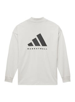 Adidas Adidas One Bb L/S Tee Grey Basketball T-Shirts For Unisex Xs  - Image 2