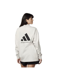 Adidas Adidas One Bb L/S Tee Grey Basketball T-Shirts For Unisex Xs  - Image 3