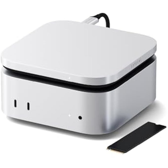 rayihni USB4 NVME SSD ENCLOSURE FOR MAC MINI M4, M.2 NVME SSD ENCLOSURE WITH UP TO 40GBPS, UP TO 8TB, FOR SIZES 2280/2260/2242/2230MM – COMPATIBLE WITH THUNDERBOLT 5/ 4, USB4 (SSD NOT INCLUDED) - Image 1