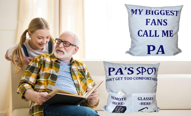 CYMROK PA Gifts Dad Grandpa Gifts  2-Pocket 2-Sided PA Pillow Covers 18x18 Inch  Fathers Day Birthday Christmas Stocking Stuffers Thanksgiving Day Gifts - Image 5