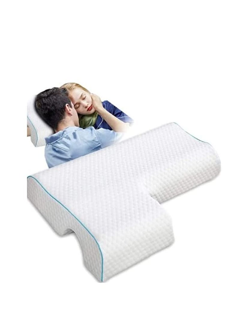 Generic - Memory Foam Cuddle Pillow Anti Pressure Couples Pillow with Arm Hole Arched Cuddle Pillow Couples Pillow With Slow Rebound And Breathable Memory Foam - Image 1