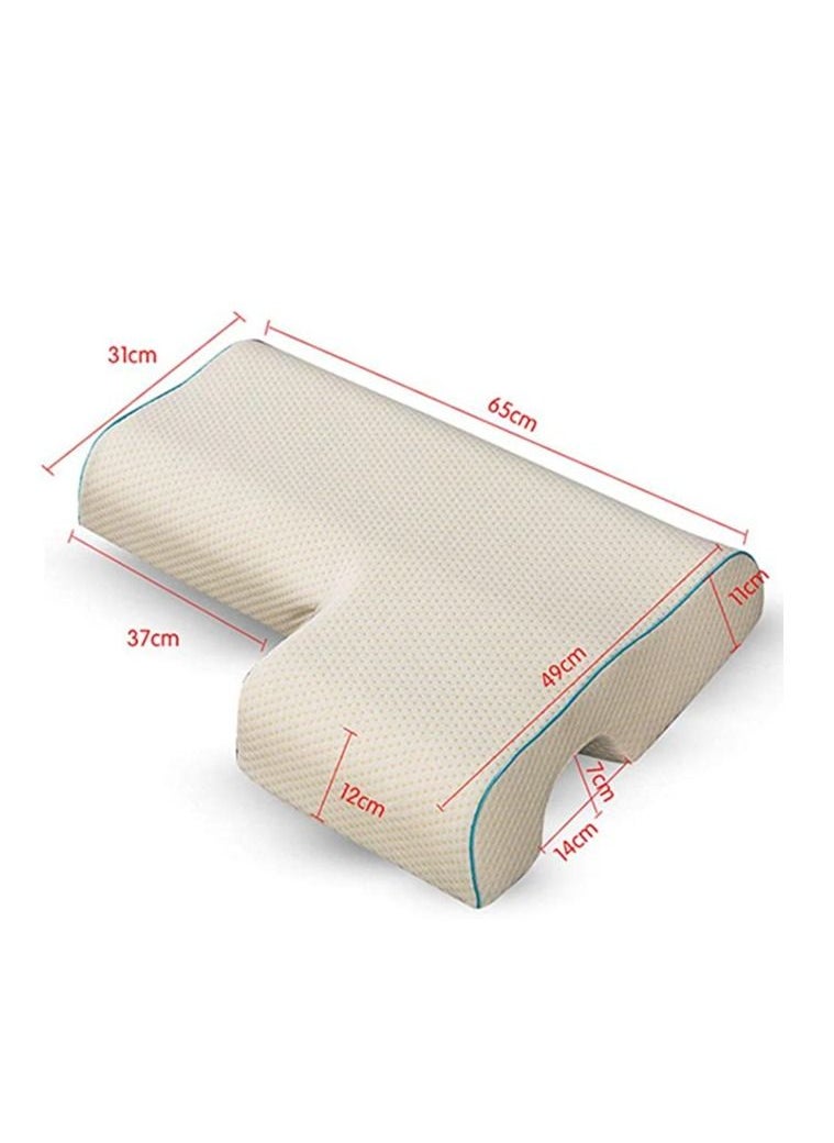 Generic - Memory Foam Cuddle Pillow Anti Pressure Couples Pillow with Arm Hole Arched Cuddle Pillow Couples Pillow With Slow Rebound And Breathable Memory Foam - Image 1