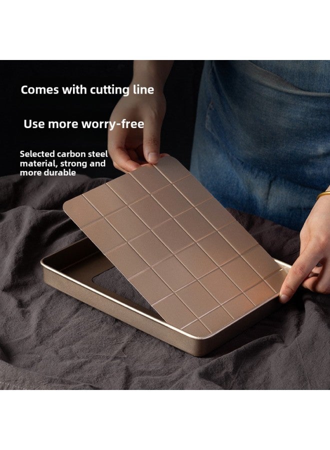 Snowflake Crisp Nougat Special Plastic Mold Carbon Steel Live Bottom Baking Full Set Of Tools Material Cooling Shaping Baking Tray-Specifications:Snowflake Crisp Four-piece Set-Color:See Classification - Image 3