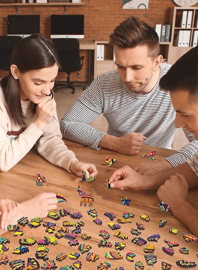 Elephant Wooden Jigsaw Puzzle Wood Animal Shape 3d Jigsaw Puzzle for Adults and Kids - Image 4