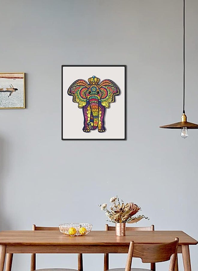 Elephant Wooden Jigsaw Puzzle Wood Animal Shape 3d Jigsaw Puzzle for Adults and Kids - Image 5
