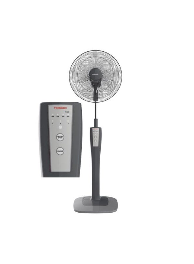 Tornado 16-inch Stand Fan, 4 Blades, Remote Control, Gray, TSF-75G - Image 4