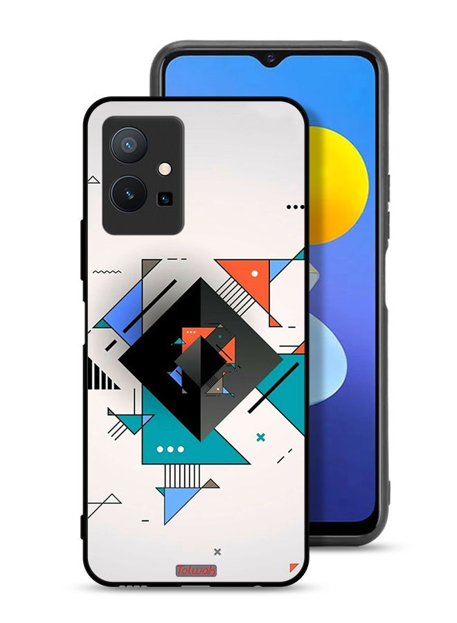 Tolwak Vivo Y75 5G Protective Case Cover Square And Triangle Shapes Abstract Pattern - Image 1