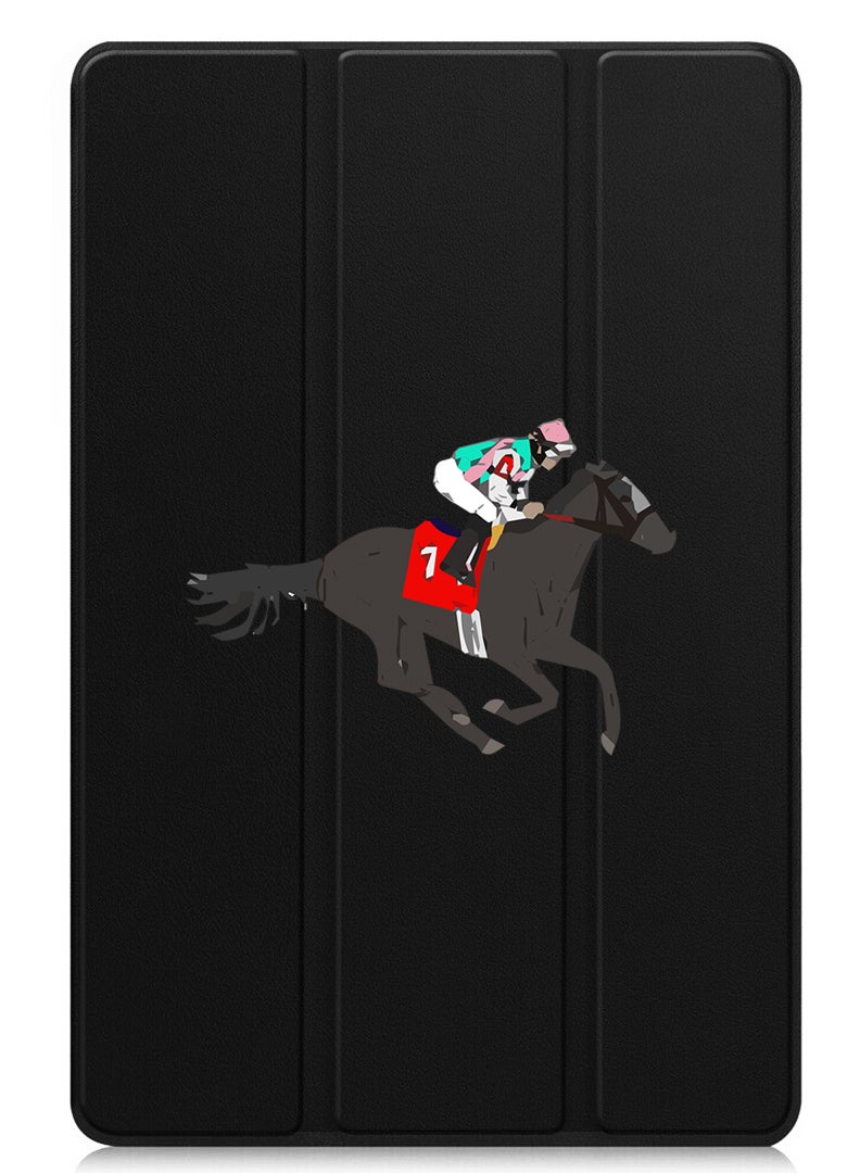 Theodor Protective Flip Case For Huawei MatePad 11.5 S (2024) With Trifold Stand Auto Wake Sleep Shockproof Cover Horse Riding - Image 1