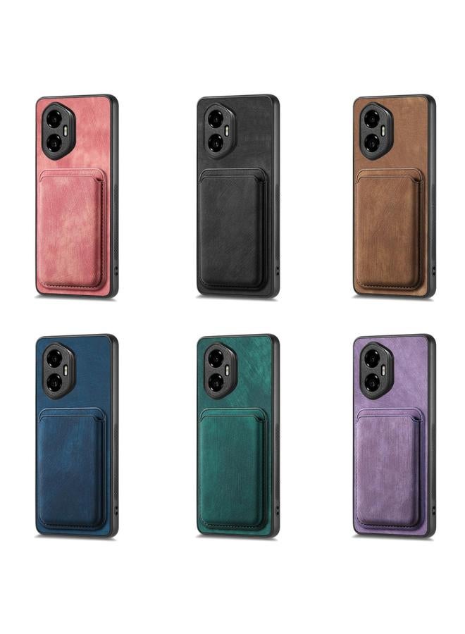 زبون جراب هاتف مغناطيسي من الجلد بتصميم كلاسيكي لهاتف Honor 300 Ultra - Image 5