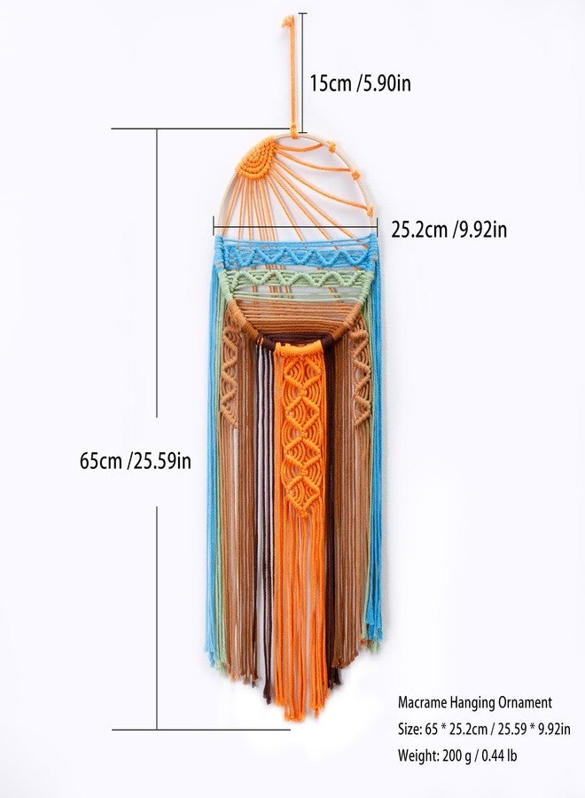 Artilady Sun Wall Decor Dream Catcher - Macrame Hanging Sunrise Wall Art, Large Boho Dreamcatchers Woven Tapestry, Rustic Colorful Room Decor for Bedroom Living Room Nursery (Sunrise) - Image 4