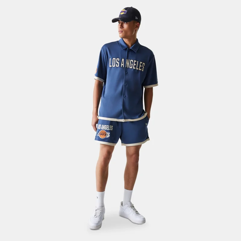 NEW ERA Blue Men's NBA Los Angeles Lakers Team Logo Shorts for Men | Best Price UAE