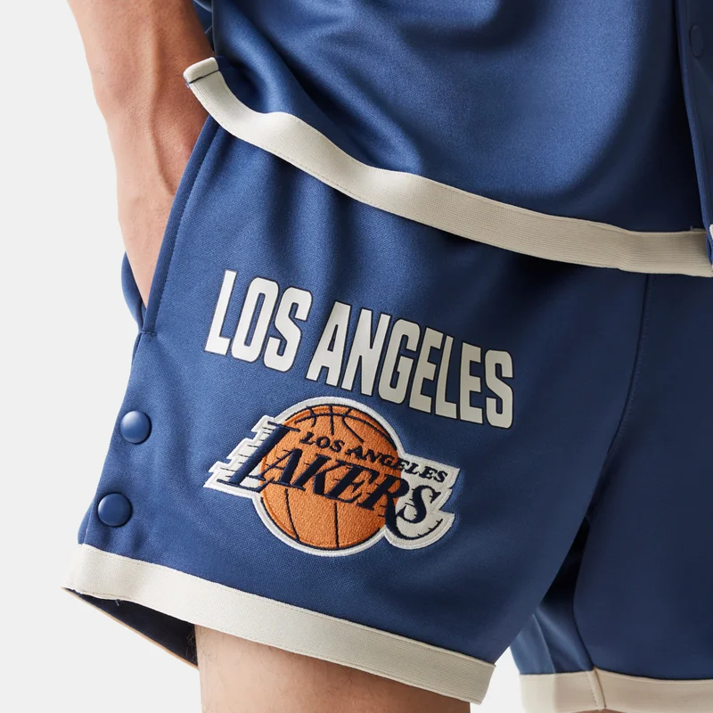 NEW ERA Blue Men's NBA Los Angeles Lakers Team Logo Shorts for Men | Best Price UAE