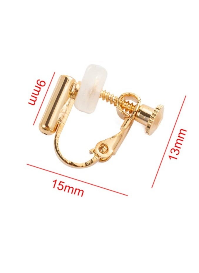 Hypoallergenic Round Flat Tray Earring Clips with Silicone Earring Pads, for Non-Pierced Earring Replace - Image 4