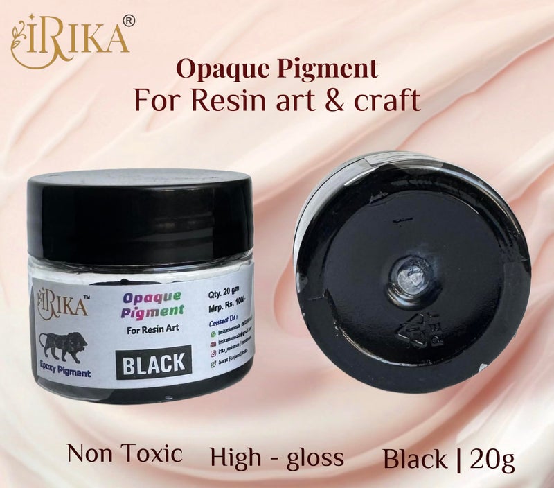 IRIKA 20g Epoxy Resin Opaque Pigment - Vibrant Colors for Art & Craft Projects (black, 20 gm) - Image 2