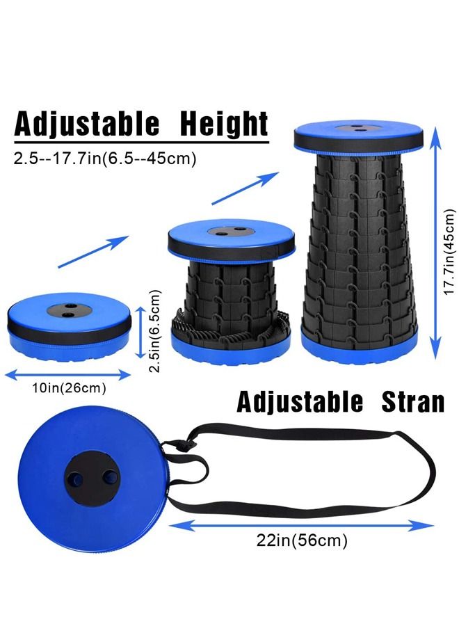 PADOM Upgrade Version Portable Telescoping Stool Retractable, Bearing 180Kg, Hight Adjustable Easily, Folding Stool For Garden Camping Stools Fishing Hiking Traveling Bbq, Patent Design - Image 3