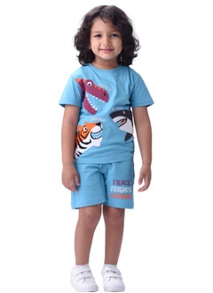 Kids Boys Sets Comfortable 2-Piece T-Shirt & Shorts Set (2-8 Years) - Blue