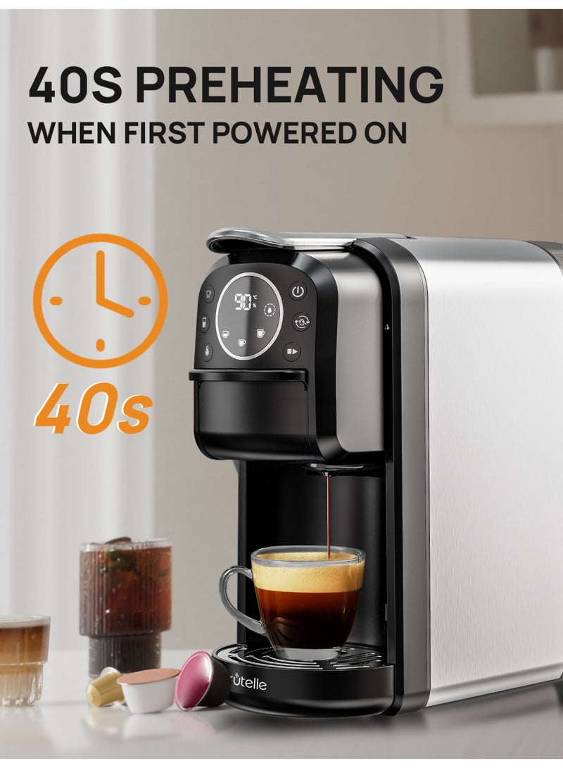 بريتيل آلة صنع قهوة الإسبريسو، كبسولات، ضغط ٢٠ بار، كابتشينو، لاتيه، أمريكانو، مناسبة للمنازل والمكاتب والفنادق. - Image 5