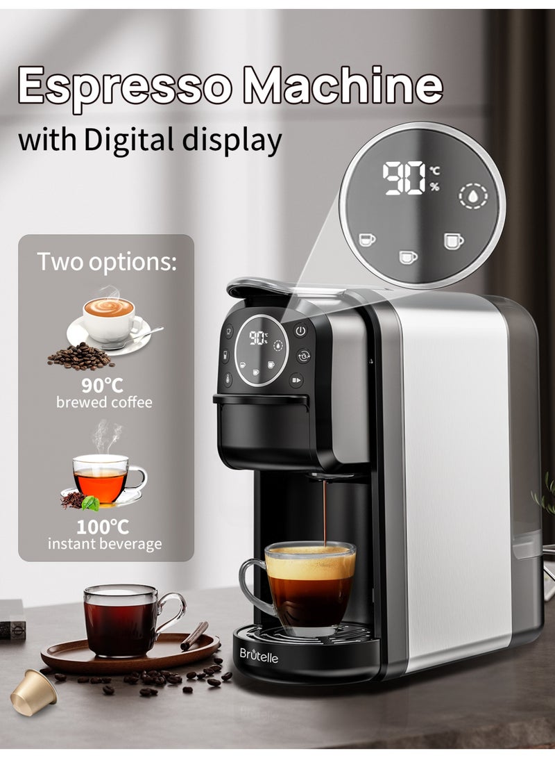 بريتيل آلة صنع قهوة الإسبريسو، كبسولات، ضغط ٢٠ بار، كابتشينو، لاتيه، أمريكانو، مناسبة للمنازل والمكاتب والفنادق. - Image 3