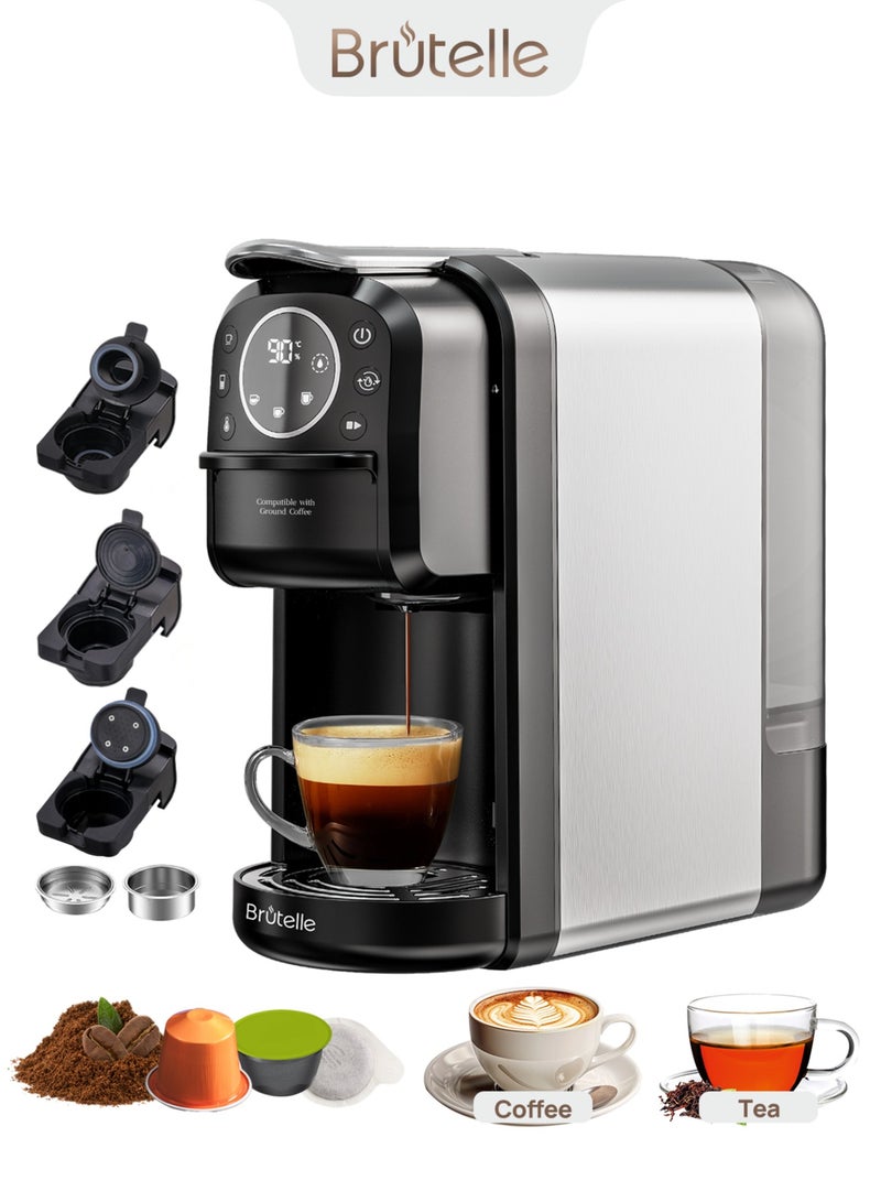 بريتيل آلة صنع قهوة الإسبريسو، كبسولات، ضغط ٢٠ بار، كابتشينو، لاتيه، أمريكانو، مناسبة للمنازل والمكاتب والفنادق. - Image 1