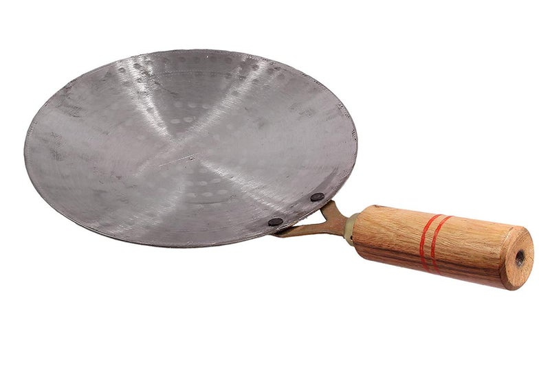 RJ kitchenware Store Roti Tawa Dasi Handmade Friendly Iron Tawa for Roti/Chapati 9 inch Cooking Loha, Lokhand Tawa (Silver) - Image 5