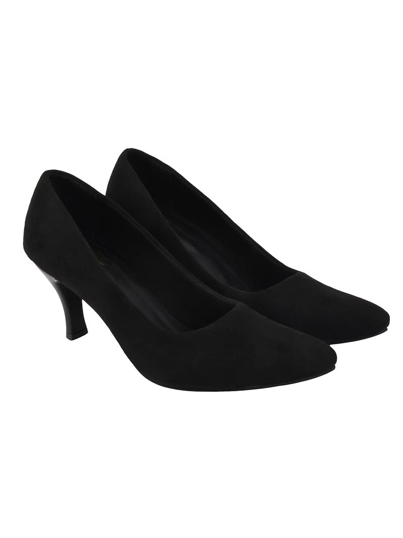 Shoetopia Women's Block Heel Pumps Black,6 UK - Image 1