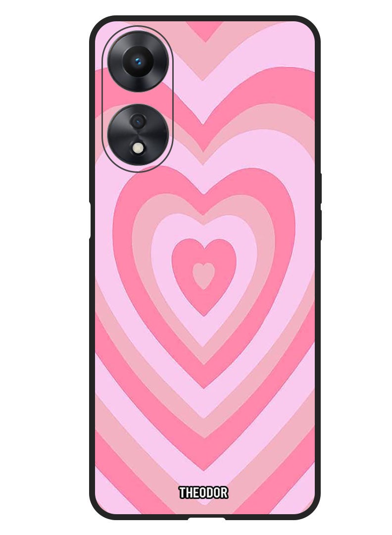 Theodor Protective Case Anti Scratch Shock Proof Bumper Cover For Oppo A1 5G Pink Heart - Image 1