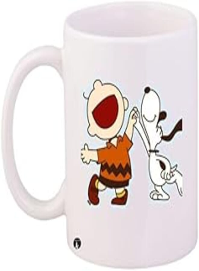 RYN RYN Snoopy Printed Coffee Mug White/Brown/Beige 11Ounce - RYNmg11265