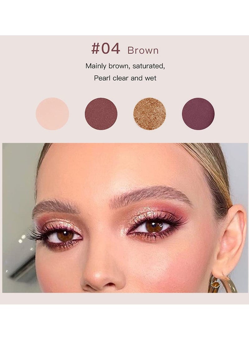 SYOSI Autumn Brown Eyeshadow Palette -4 Fashion Colors for DIY Makeup. Silky Skin-Friendly Powder, Easy to Blend, Artistic Tri-Color Combinations. Discover Your Exclusive Look - Image 2