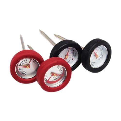 Broil King 61138 Mini Thermometers with Silicone Bezel, Black and Red - Image 1